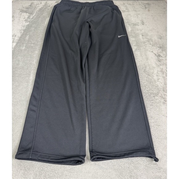Nike Men's Therma-Fit KO Knockout Fleece Track Pants Size XL Black Baggy - Picture 1 of 13